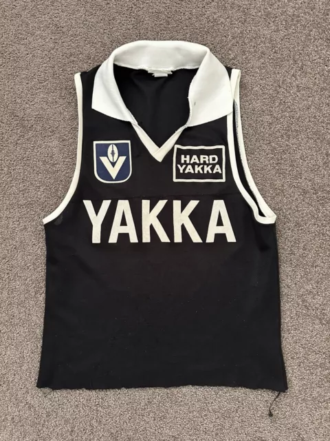 RARE COLLINGWOOD MAGPIES VINTAGE 1970’s VFL TRAINING JUMPER GUERNSEY YAKKA