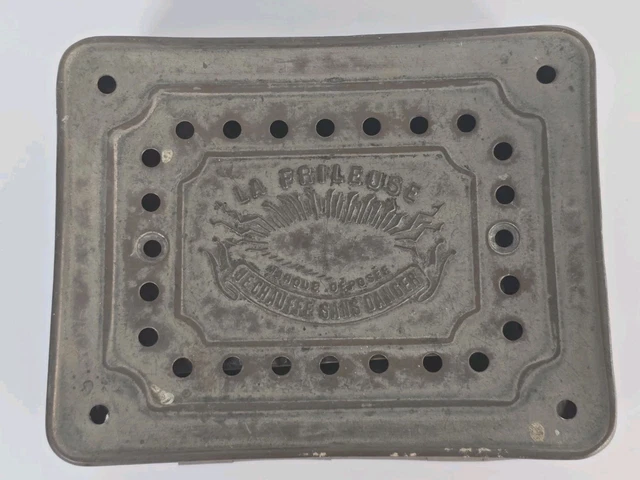 Ancien Réchaud Chauffe-plat La Frileuse En Laiton Par Cavaille Paris