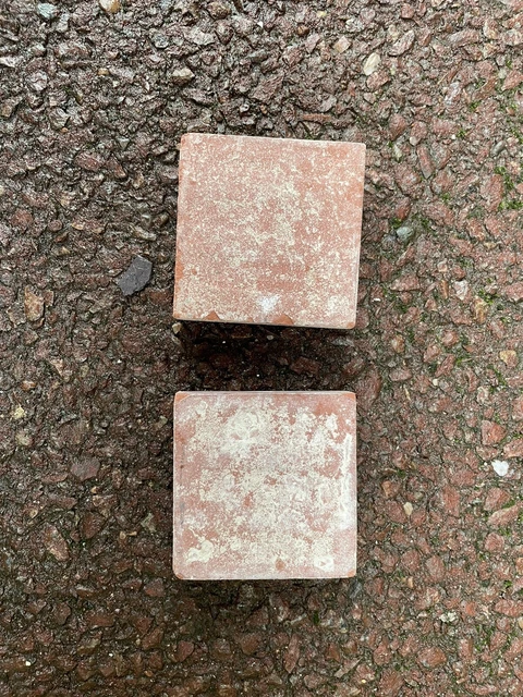 Antique Victorian Floor Tiles Reclaimed Encaustic Geometric Minton - Red Pattern 3