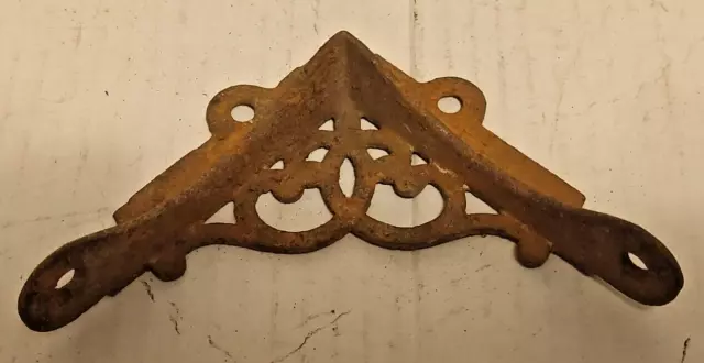 Small Vintage/Antique Ornate 4" Cast Iron Victorian Corner Bracket