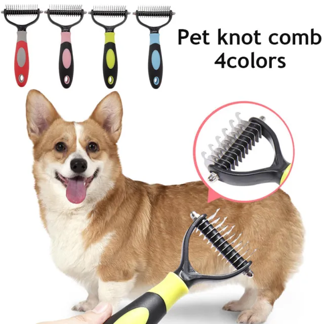 Dog Pet Cat Grooming Comb Brush Undercoat Rake Dematting Deshedding Trimmer 6
