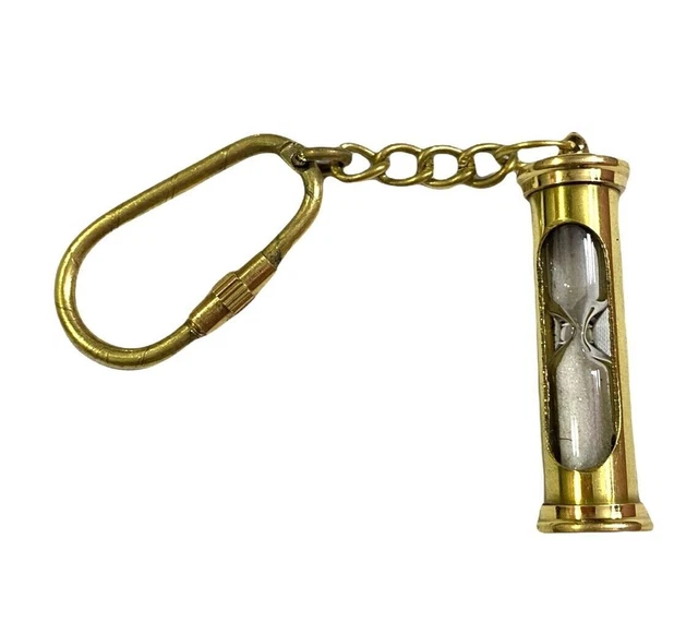 100 pièces sablier en laiton/Mini sablier/médaillon sablier/porte-clés