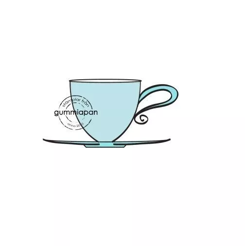 Gummiapan Gummistempel 11060103 - Kaffee Tasse Trinken Teller Motivstempel Griff