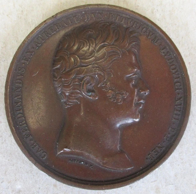 Médaille Ancienne Naissance De Henri V Comte De Chambord - 29/09/1820, Cuivre