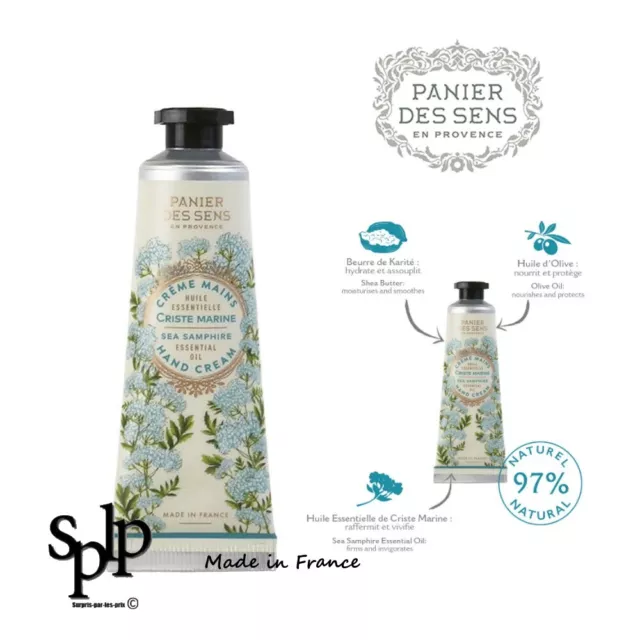 Panier des sens Crème mains soins Criste Marine raffermissante 30ml Neuf