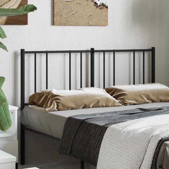 Cabecero de metal negro 150 cm vidaXL