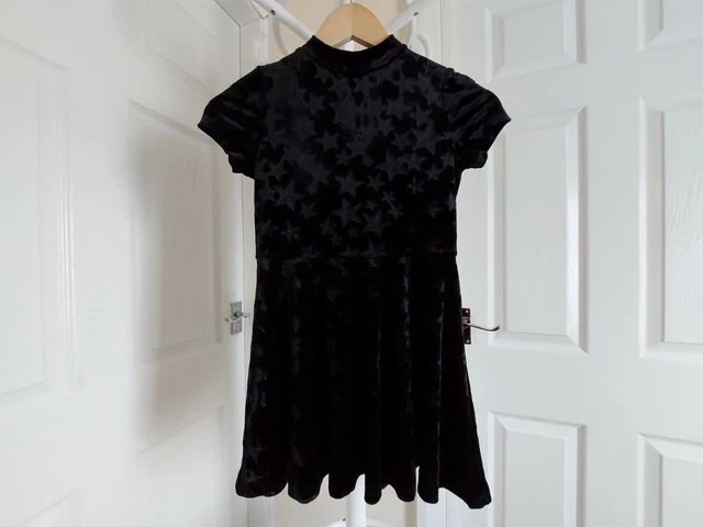 Dress”M&S”Kids Velours Black Mix Colour Age:6/7 Years,Height:48 in (UK)Eur122cm 