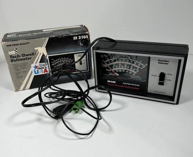 Vintage SEARS Solid State Electronic Tach Dwell Voltmeter 28-2165 161.216500