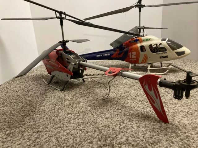 E Sky E020  & Syma S031 RC Helicopters (Lot of 2) untested/parts repair