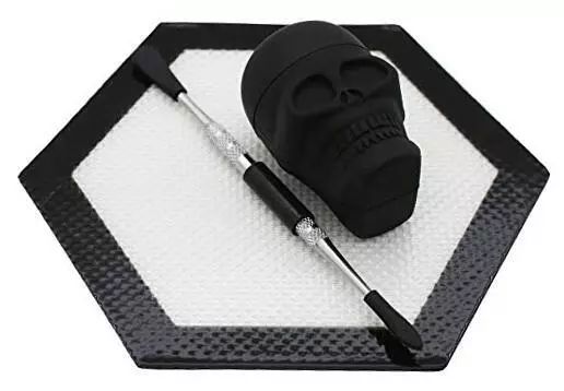 Silicone Wax Carving Kit with 15ml Skull Black Silicone Container and Carving