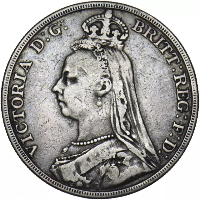 1892 Crown - Victoria British Silver Coin