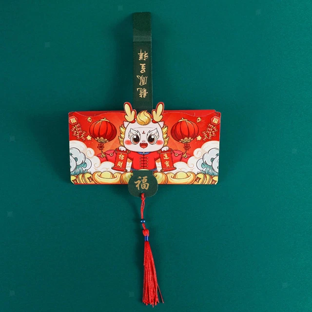 CHINESE NEW YEAR 2024, red envelopes, dragon Hong Bao New Year gifts