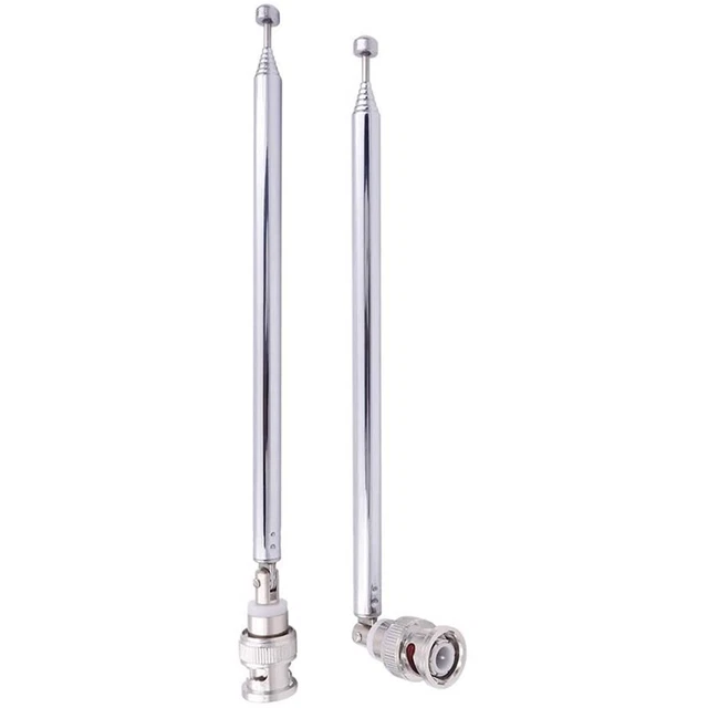 (2 Pezzi) Antenna Radio BNC con Adattatore per Connettore Jack BNC E6T6