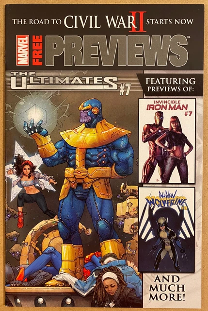 Marvel Previews - Invincible Iron Man 7 1st App Riri Williams (2016, Marvel) NM+