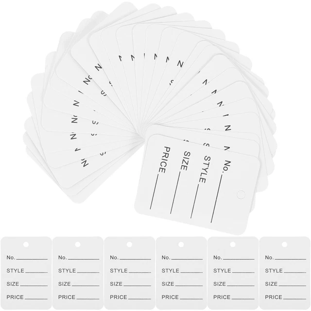 Etiqueta de ropa etiquetas personalizadas etiquetas descriptibles atasco de papel blanco