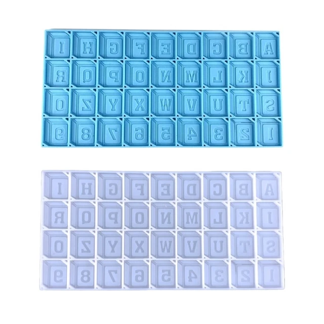 Silicone Epoxy Mold DIY Pendant Jewelry for Literacy Game Block Bag Accessories