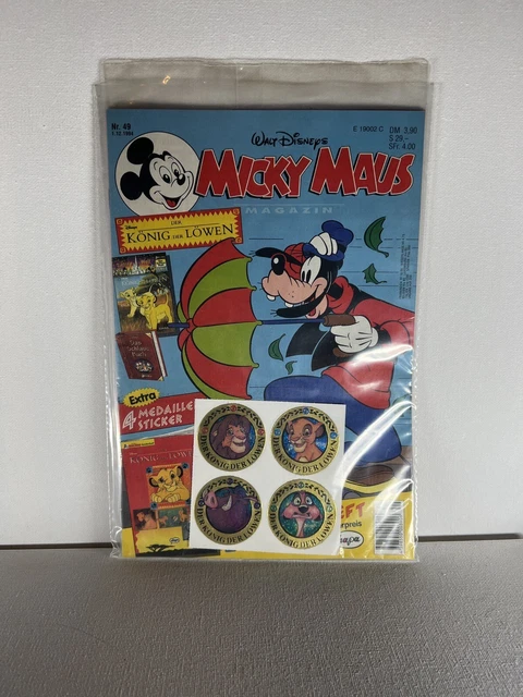 Micky Maus Heft Nr 49 Disney Comic #A9 Sammlung Selten 1994 1992 1990 1989 Usw