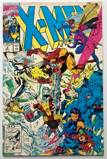 =X-Men= Vol 2 #3  Fn+ 1991 Marvel Last Chris Claremont / Jim Lee