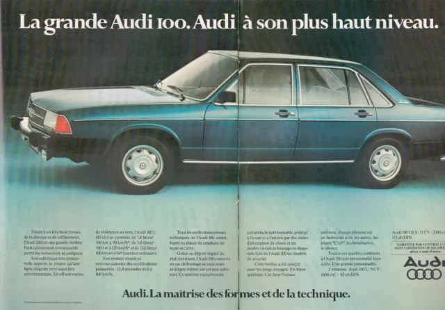 ▬► French Print Advertising - Car Car - Audi 100 2 Pages