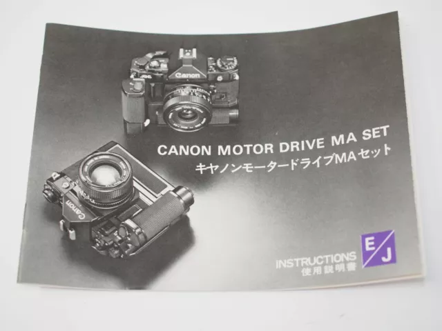 Juego de instrucciones manual de instrucciones Canon Motor Drive MA