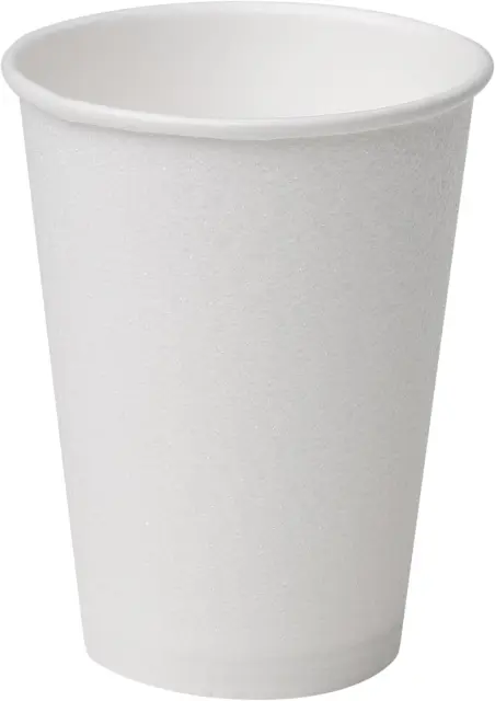 8oz Coffee Cups (Bulk 1000) | Insulated Paper, White | Leak-Proof