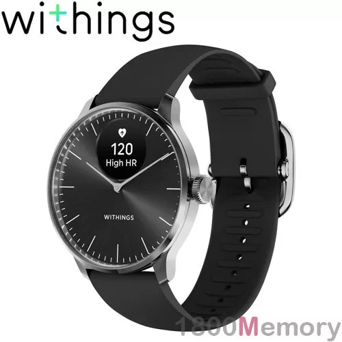 Withings 37mm ScanWatch Light Sleep Monitor Smart Watch Stainless Black