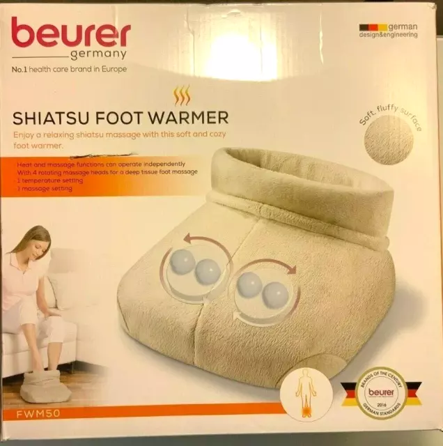 Beurer Shiatsu Soothing, Foot Warming Deep Tissue Massager, Relaxing Vibration