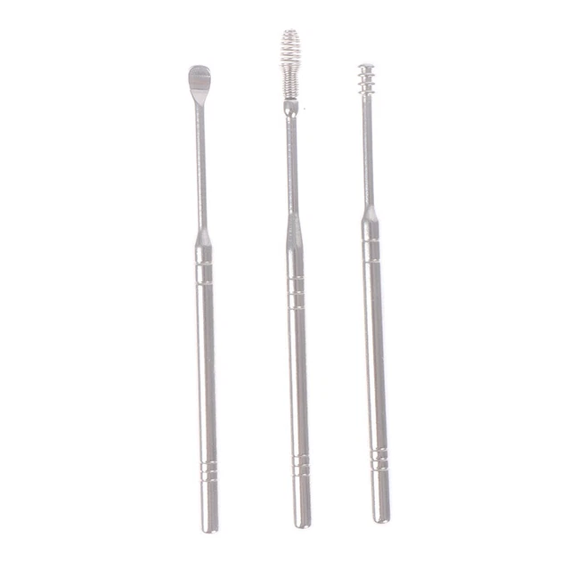 1Pcs Stainless Steel Spiral Ear Pick Spoon Ear Wax Removal Cleaner Tool ql