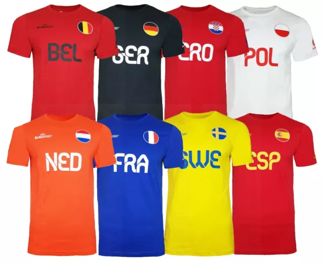 Mens Football T Shirt European National Team Flag Top Eurovision