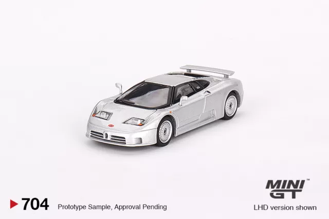 (Pre-order) Mini GT #704 Bugatti EB110 GT Grigio Chiaro LHD Diecast Model Car