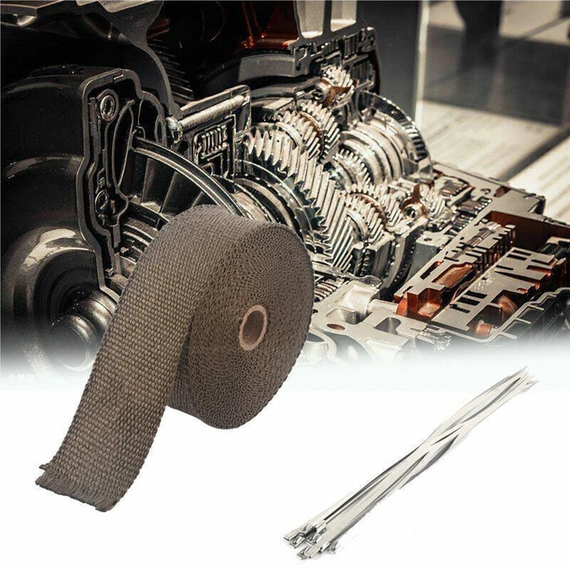 5m Titan Hitzeschutzband Auspuff Band Bis 1400°C Hitzeschutz Krümmer Motorrad