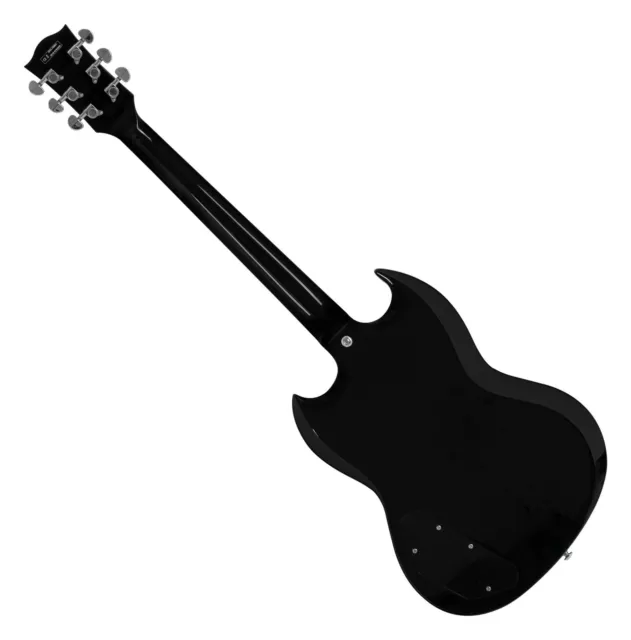 Shaman E-Gitarre Double Cut Style Design Humbucker Mahagoni Hals Linde schwarz 2