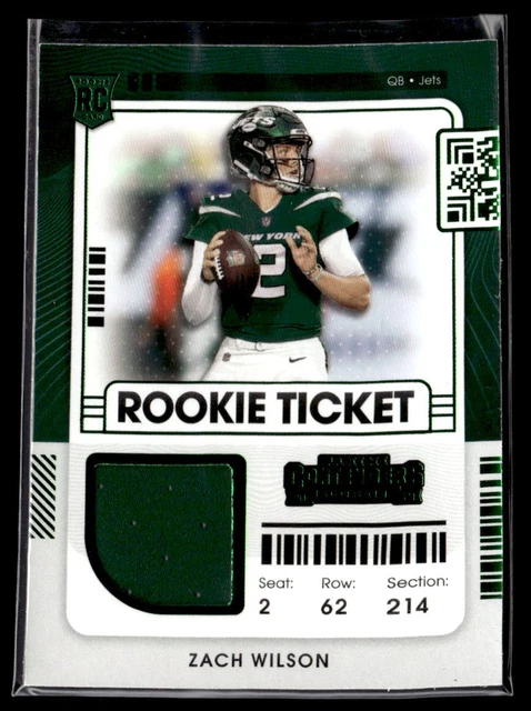 2021 Panini Contenders #RTS-ZWI Zach Wilson  Rookie Ticket Swatches