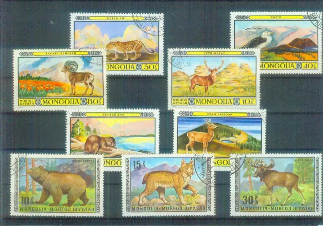 Lot Briefmarken aus der Mongolei, gestempelt