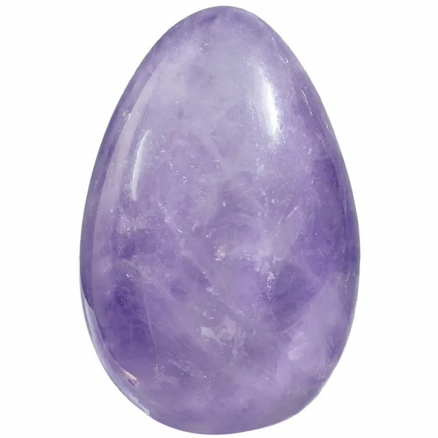 Natural Quartz Crystal Egg Gemstone Healing Exercise Palm Worry Reiki Stones