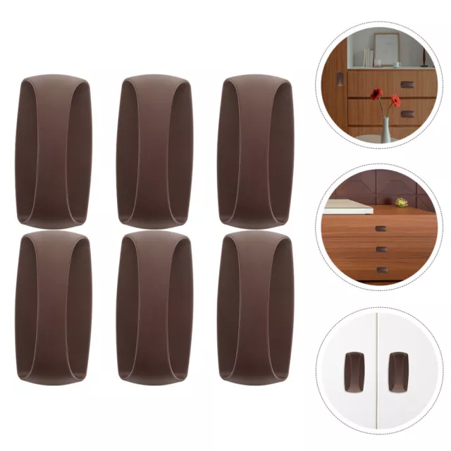 6 Pcs stick on handle Cupboard Knobs Drawer Handles Drawer Closet