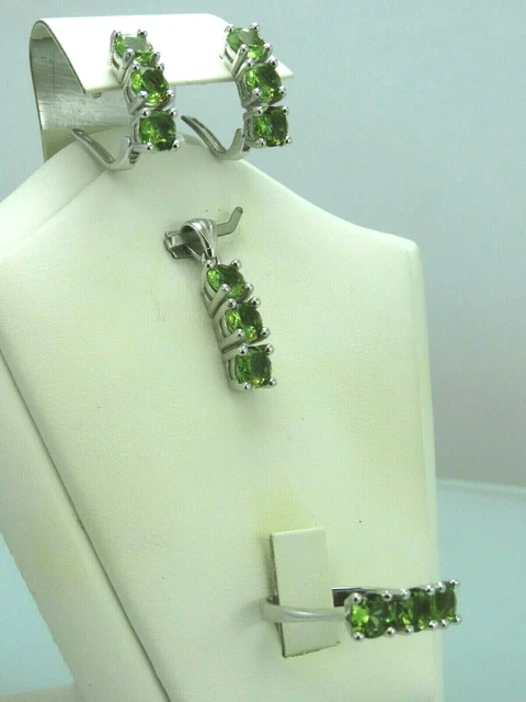 Turkish Handmade Jewelry 925 Sterling Silver Alexandrite Stone Women Earring Set