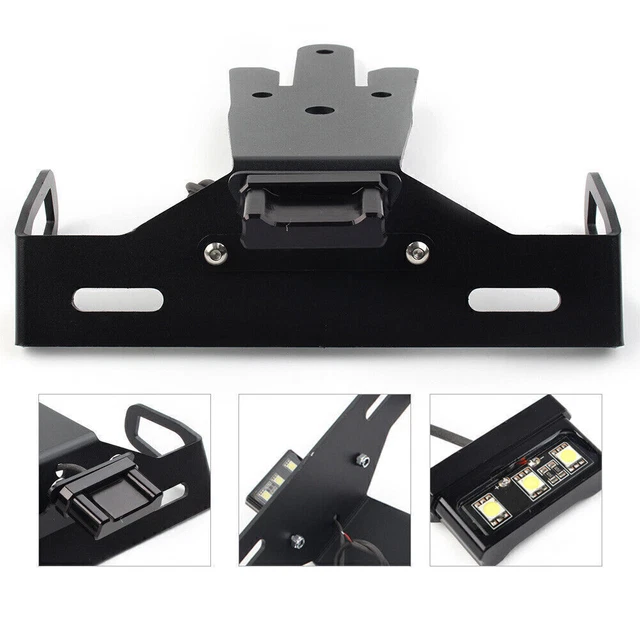 License Plate Holder Tail Bracket LED Light For Kawasaki Ninja 650R/ER6N 2012-15