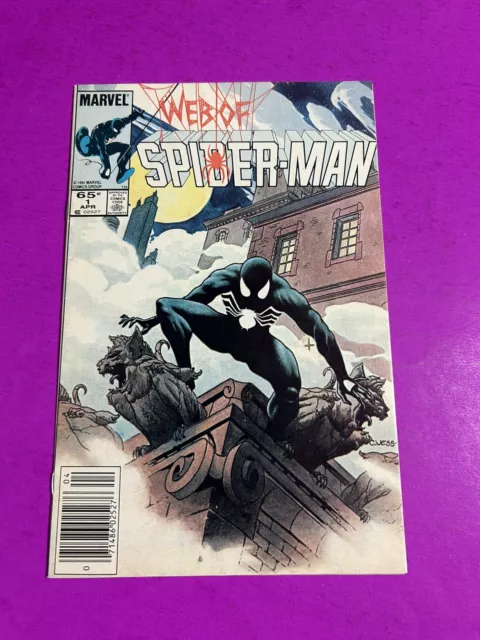Web Of Spider-Man #1 HTF High Grade Newsstand Marvel Comics 1985