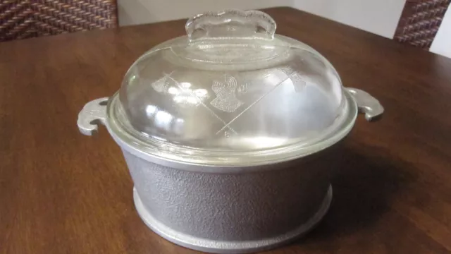 Vintage Guardian Service Cookware 2 Qt Dutch Oven Dome Cooker w/ Glass Lid