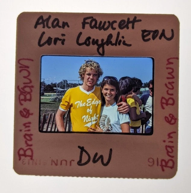 Dw6-405 Alan Fawcett, Lori Loughlin Lot (1) 35Mm Orig Slide Via Dianna Whitley