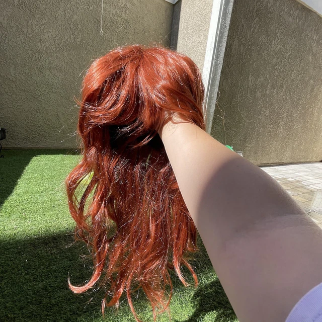 DISNEY KIM POSSIBLE Wig Childs Girls Long Red Hair Costume Accessory