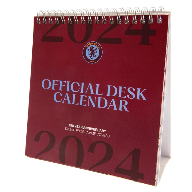 ASTON VILLA FC Desktop Calendar 2024 New Calendar E245z EUR 9,45