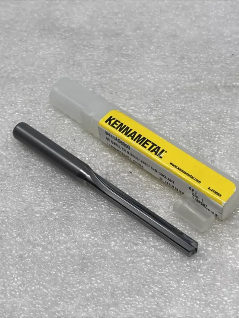 6.3mm (.248) Kennametal Carbide Coolant Through Drill Straight Fl, Undersize 1/4