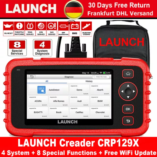 Launch CRP129X PRO Profi Auto Diagnosegerät OBD2 Scanner Fehlerauslesegerät TPMS