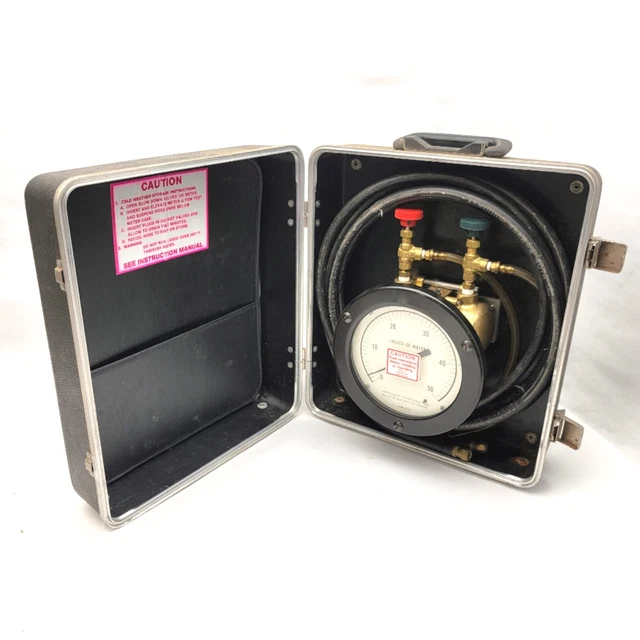 Aeroquip Meriam 1126 Portable Master Meter Differential Pressure Gauge 0-50"WC