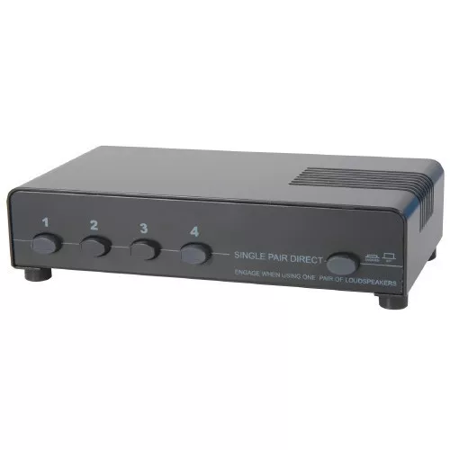 AV:LINK AUDIO 4 WAY Loud SPEAKER Splitter SWITCH Selector Multi Room Stereo 2