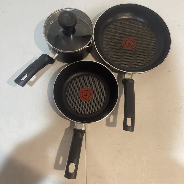 Juego de sartén T-fal olla de salsa antiadherente tecnología óptima de 3 piezas