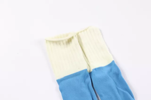 NOS Vtg 80s Nylon Stirrup Athletic Sport Soccer Tube Socks Carolina Blue Youth 3