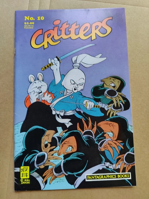CRITTERS #10 (FANTAGRAPHICS 1987) USAGI YOJIMBO - STAN SAKAI FN+ Midgrade